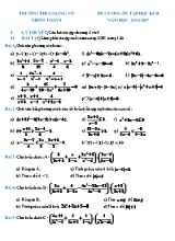Đề cương ôn tập giữa học kỳ II môn Toán Lơp 8 - Năm học 2016-2017 - Trường THCS Giảng Võ